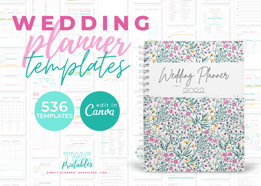 Editable Wedding Planner Templates for Canva // BRIGHT