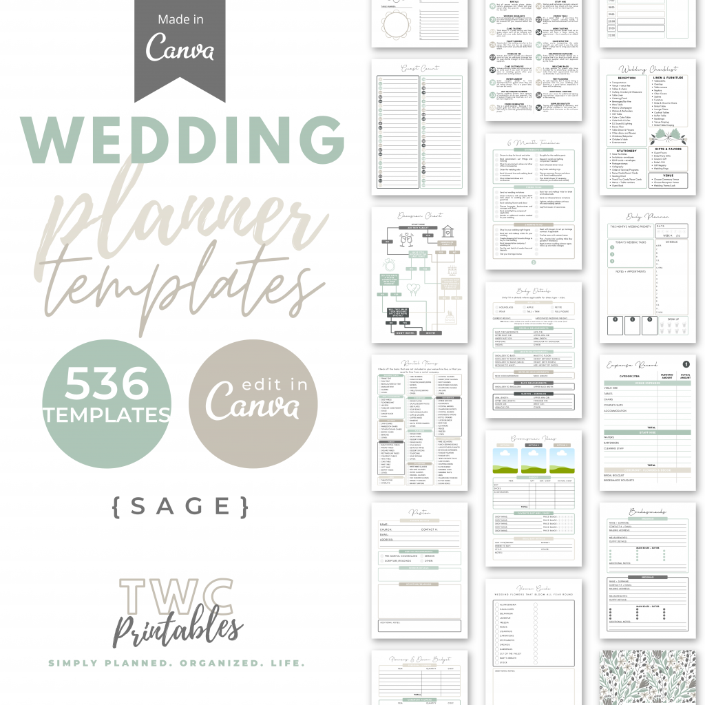 Wedding Template Bundle, Wedding Planner Template Canva, Wedding Planner Printable, Wedding Templates Canva, Event Planner, Wedding Binder