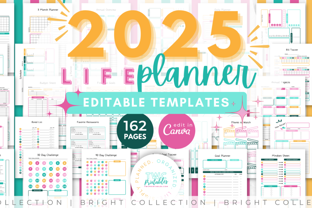 2025 Planner Canva Templates - TWCprintables