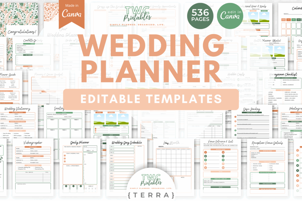 Wedding Planner Canva Templates | TERRA