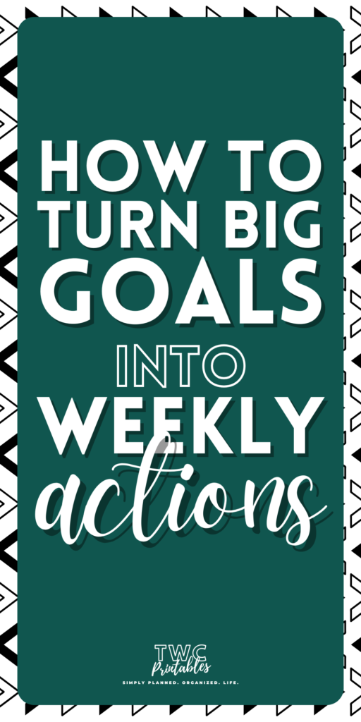 How to Turn Big Goals Into Weekly Actions