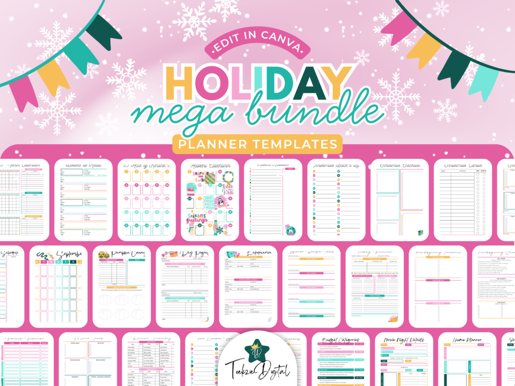 Holiday Mega Bundle | Canva Templates | BRIGHT