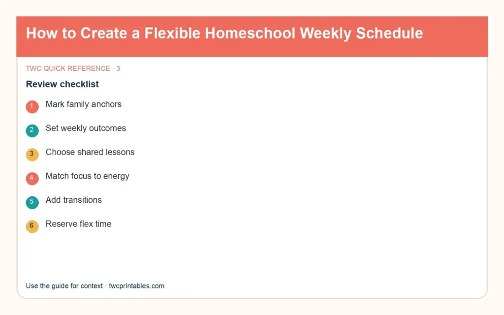Original decision diagram 3 for homeschool schedule template
