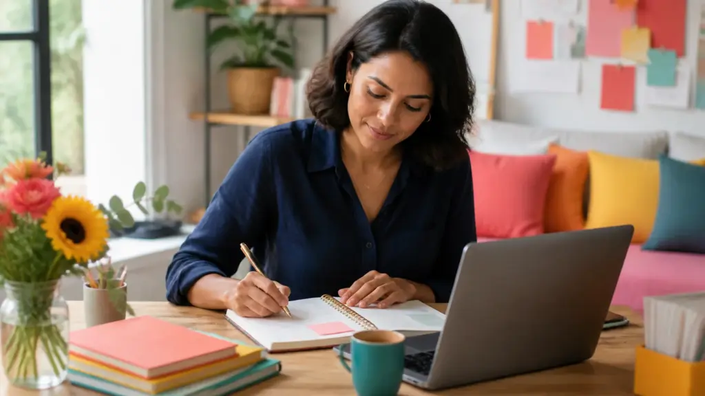 Person working through a practical canva planner templates process