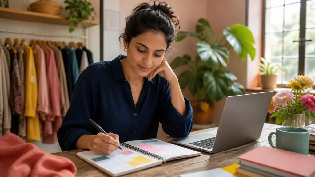 Person working through a practical weekly vs daily planner process
