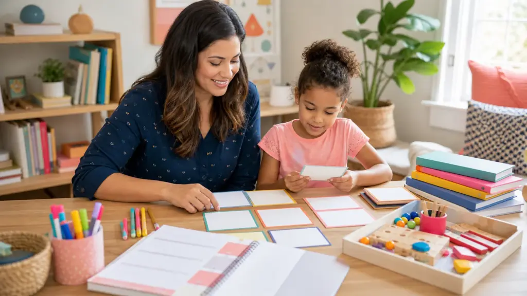 Person working through a practical what to include in a homeschool planner process