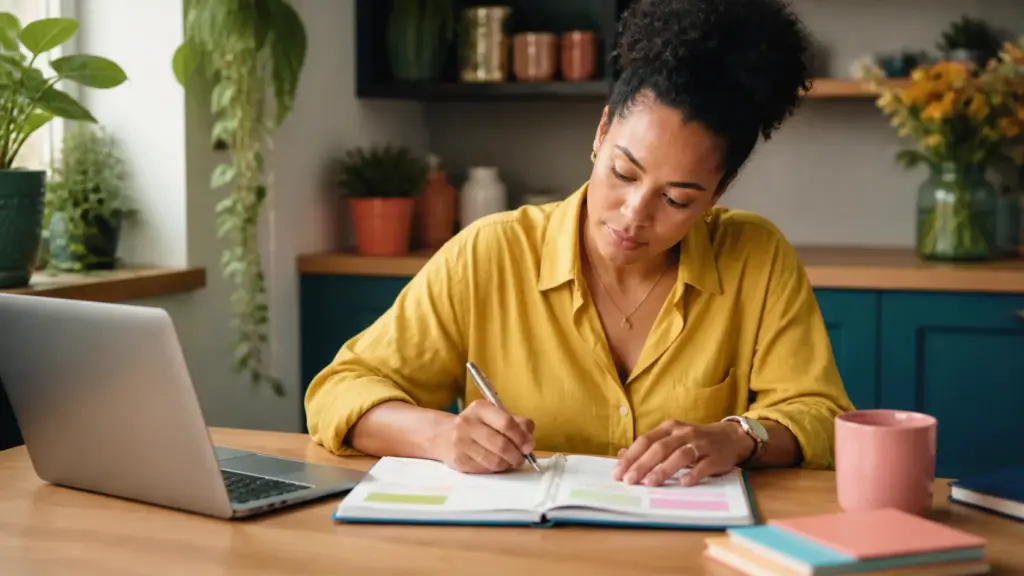 Person working through a practical daily planning methods process