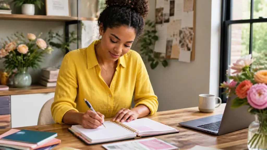Person working through a practical wedding planning timeline process