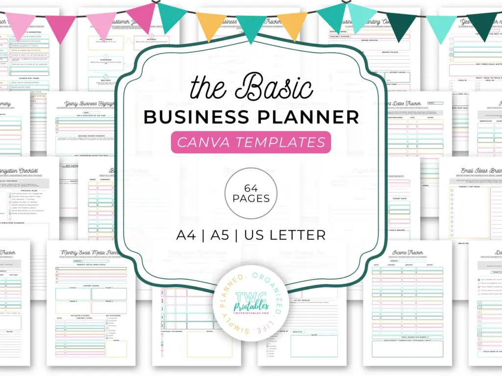 Real TWC template preview 1 relevant to canva planner templates