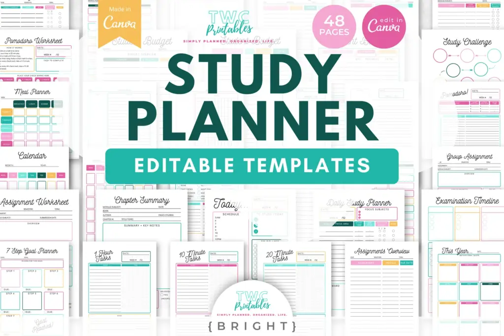 Real TWC template preview 1 relevant to how to make a study plan