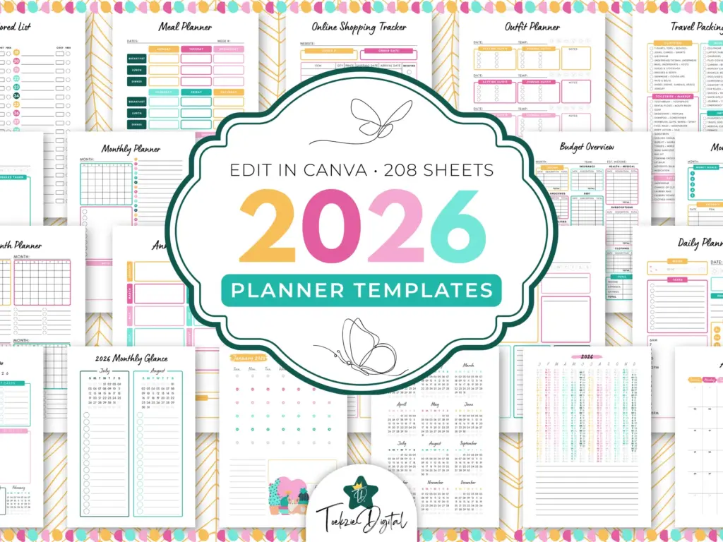 Real TWC template preview 2 relevant to canva planner templates