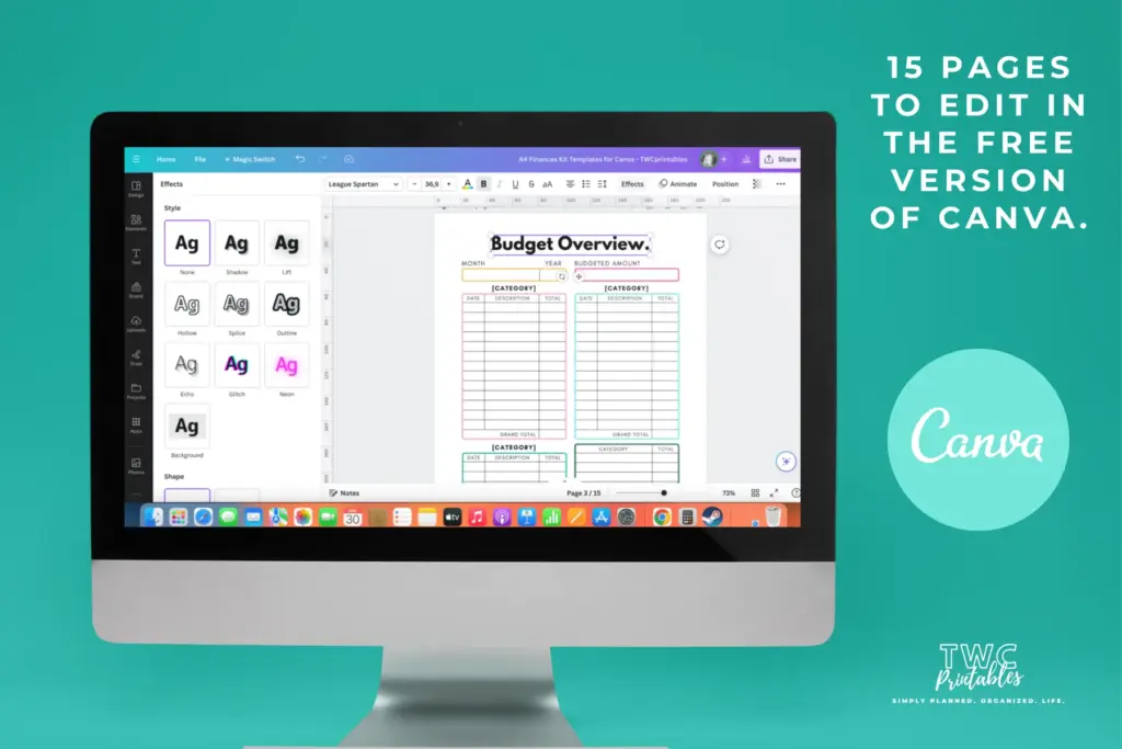 Real TWC template preview 2 relevant to how to create a budget planner
