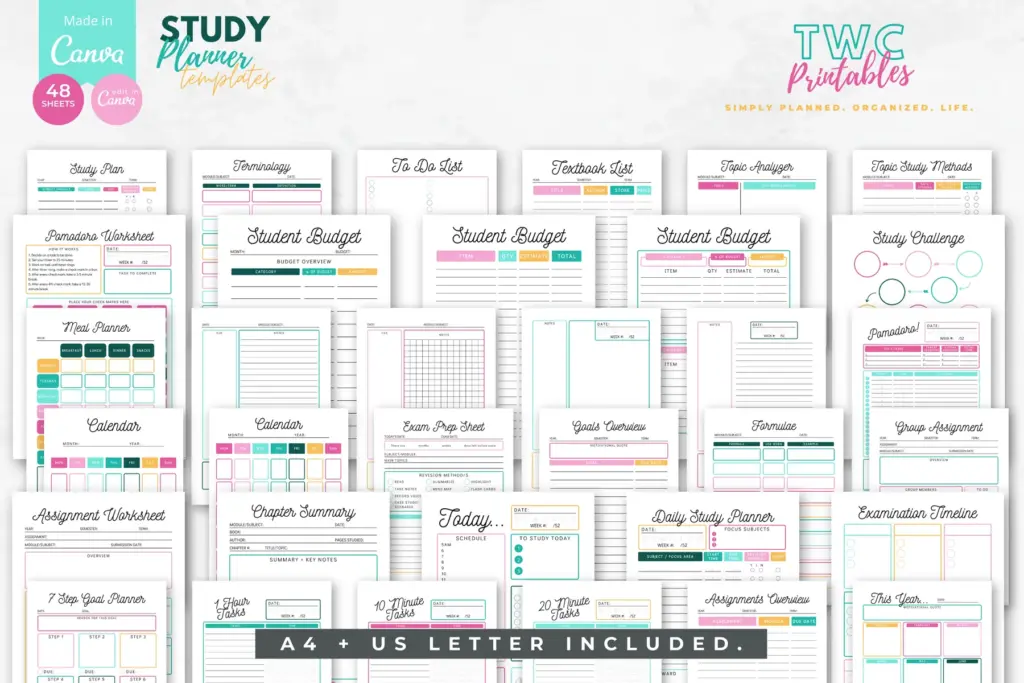 Real TWC template preview 3 relevant to how to make a study plan
