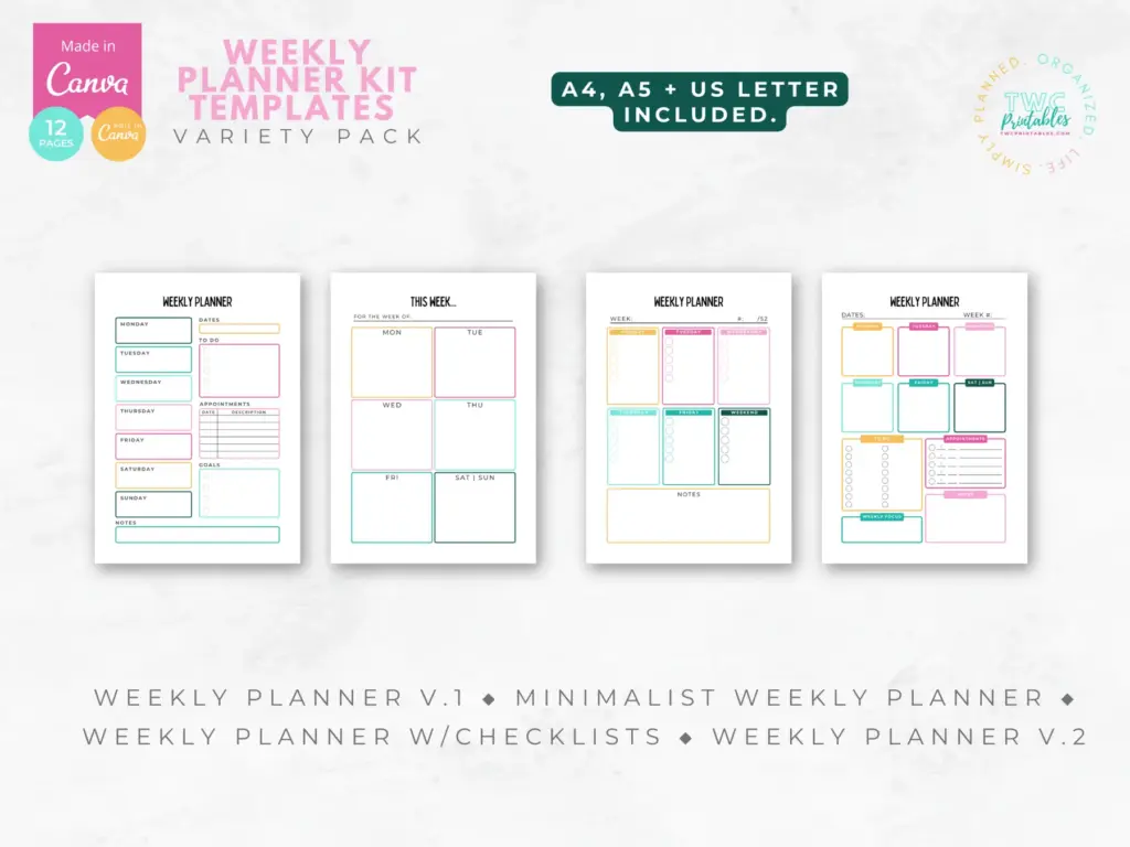 Real TWC template preview 3 relevant to weekly vs daily planner