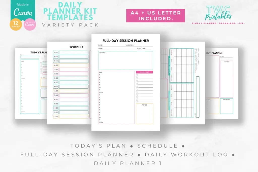 Real TWC template preview 3 relevant to daily planning methods